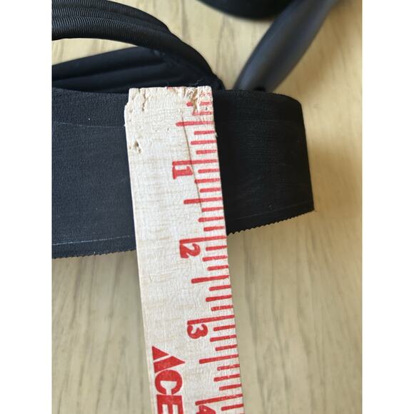 Y2K Platform Flip Flop Sandals Woman’s 6/6.5 Black Thong Chunky Heel Goth Grunge - Picture 10 of 10